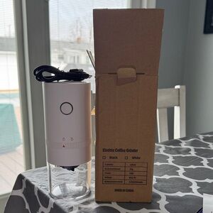 Electric Portable Coffee Grinder - White